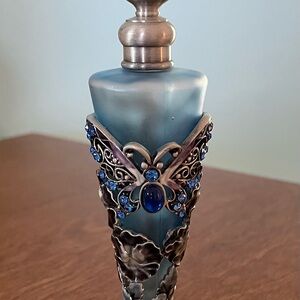 Elegant Blue Butterfly Perfume Bottle